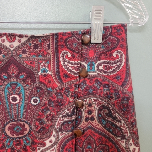 Talbots Career‎ Classic Geometric Print Casual Nwot Midi Skirt Size 2 - Picture 4 of 9